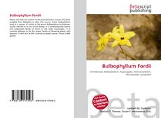 Buchcover von Bulbophyllum Fordii