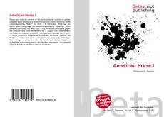 Copertina di American Horse I