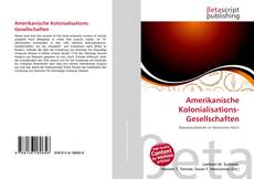 Amerikanische Kolonialisations-Gesellschaften kitap kapağı