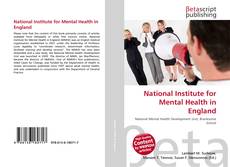 Buchcover von National Institute for Mental Health in England