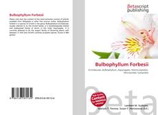 Buchcover von Bulbophyllum Forbesii