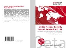 Bookcover of United Nations Security Council Resolution 1164
