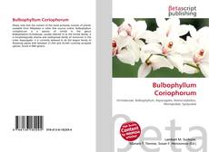 Bulbophyllum Coriophorum kitap kapağı