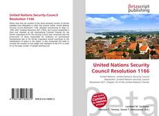 Buchcover von United Nations Security Council Resolution 1166