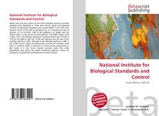 Capa do livro de National Institute for Biological Standards and Control 