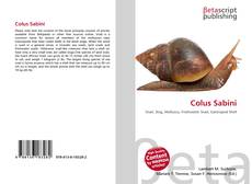 Buchcover von Colus Sabini