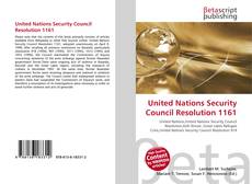 Buchcover von United Nations Security Council Resolution 1161