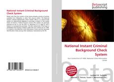 Buchcover von National Instant Criminal Background Check System