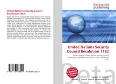 Buchcover von United Nations Security Council Resolution 1182