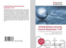 Buchcover von United Nations Security Council Resolution 1197