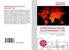 Portada del libro de United Nations Security Council Resolution 1159