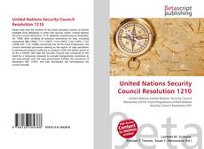 United Nations Security Council Resolution 1210的封面
