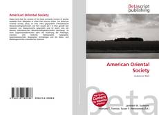 American Oriental Society的封面