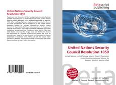 Bookcover of United Nations Security Council Resolution 1050