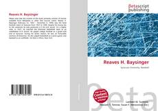 Reaves H. Baysinger的封面