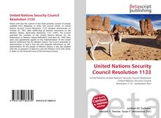 United Nations Security Council Resolution 1133的封面