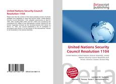 United Nations Security Council Resolution 1104的封面