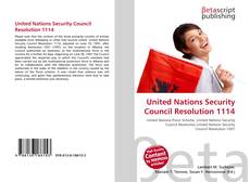 United Nations Security Council Resolution 1114的封面