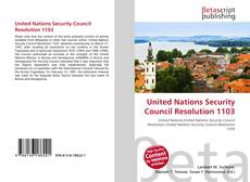 Capa do livro de United Nations Security Council Resolution 1103 