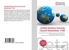 Capa do livro de United Nations Security Council Resolution 1100 
