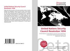 United Nations Security Council Resolution 1094的封面