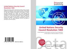 United Nations Security Council Resolution 1083的封面