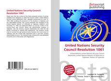 Bookcover of United Nations Security Council Resolution 1061