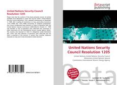 Portada del libro de United Nations Security Council Resolution 1205