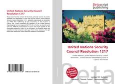 Portada del libro de United Nations Security Council Resolution 1217