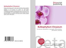 Обложка Bulbophyllum Chryseum