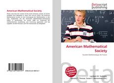 American Mathematical Society的封面