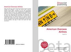 Portada del libro de American Overseas Airlines