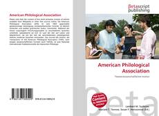 Portada del libro de American Philological Association