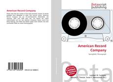 Portada del libro de American Record Company