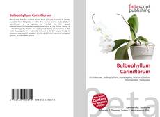 Portada del libro de Bulbophyllum Cariniflorum