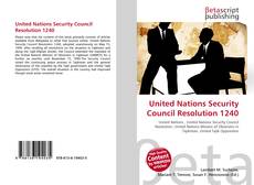 United Nations Security Council Resolution 1240的封面