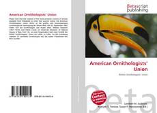 Couverture de American Ornithologists' Union