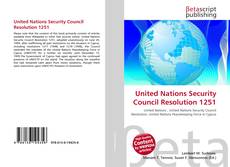Bookcover of United Nations Security Council Resolution 1251