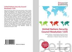 Bookcover of United Nations Security Council Resolution 1235
