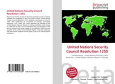 Обложка United Nations Security Council Resolution 1255