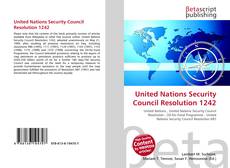 Обложка United Nations Security Council Resolution 1242