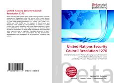Portada del libro de United Nations Security Council Resolution 1270