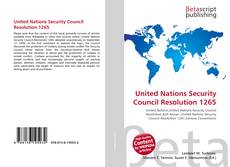 Portada del libro de United Nations Security Council Resolution 1265