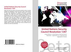 Portada del libro de United Nations Security Council Resolution 1287