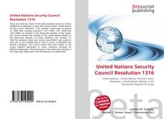 United Nations Security Council Resolution 1316的封面