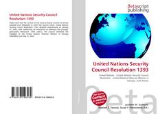 Portada del libro de United Nations Security Council Resolution 1393