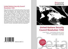 Capa do livro de United Nations Security Council Resolution 1392 