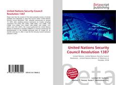 Capa do livro de United Nations Security Council Resolution 1387 