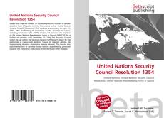Capa do livro de United Nations Security Council Resolution 1354 