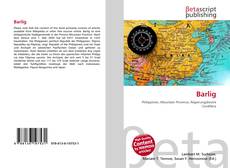 Capa do livro de Barlig 